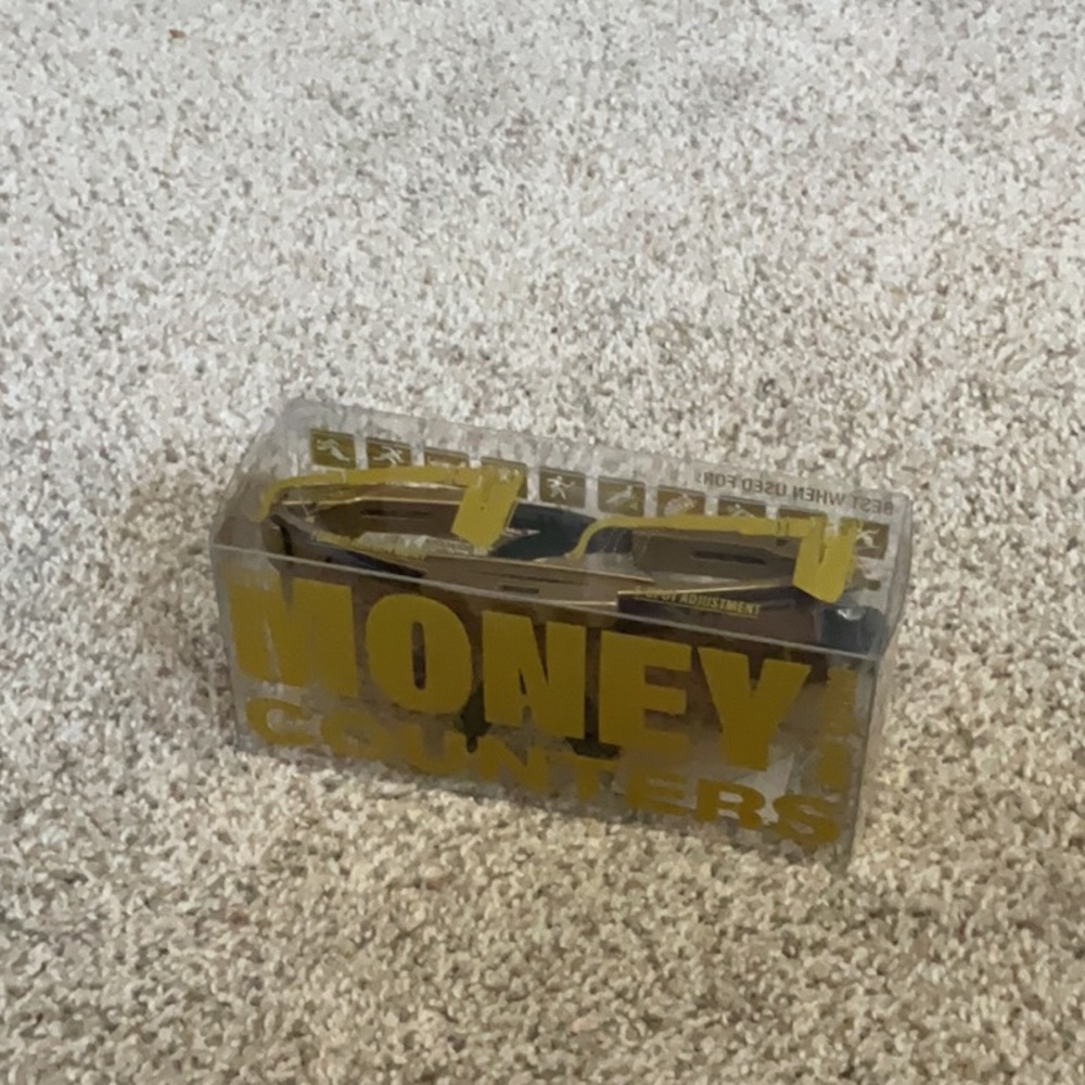 Pit Viper Gold Sunglasses (money counters) new with extra ear piece rubber.